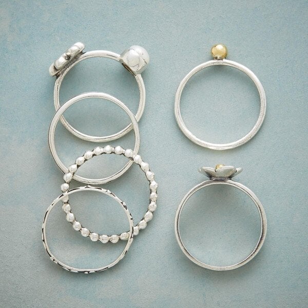 Flower Pearl Set Ring