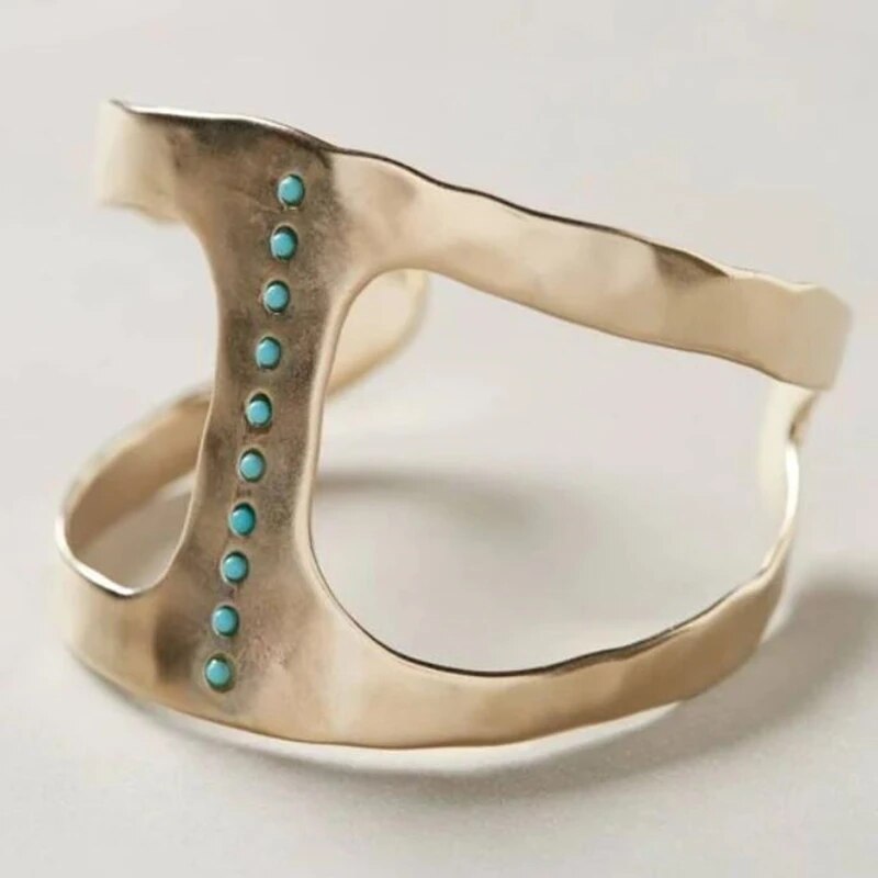 Vintage Inlaid Turquoise Stones Ring