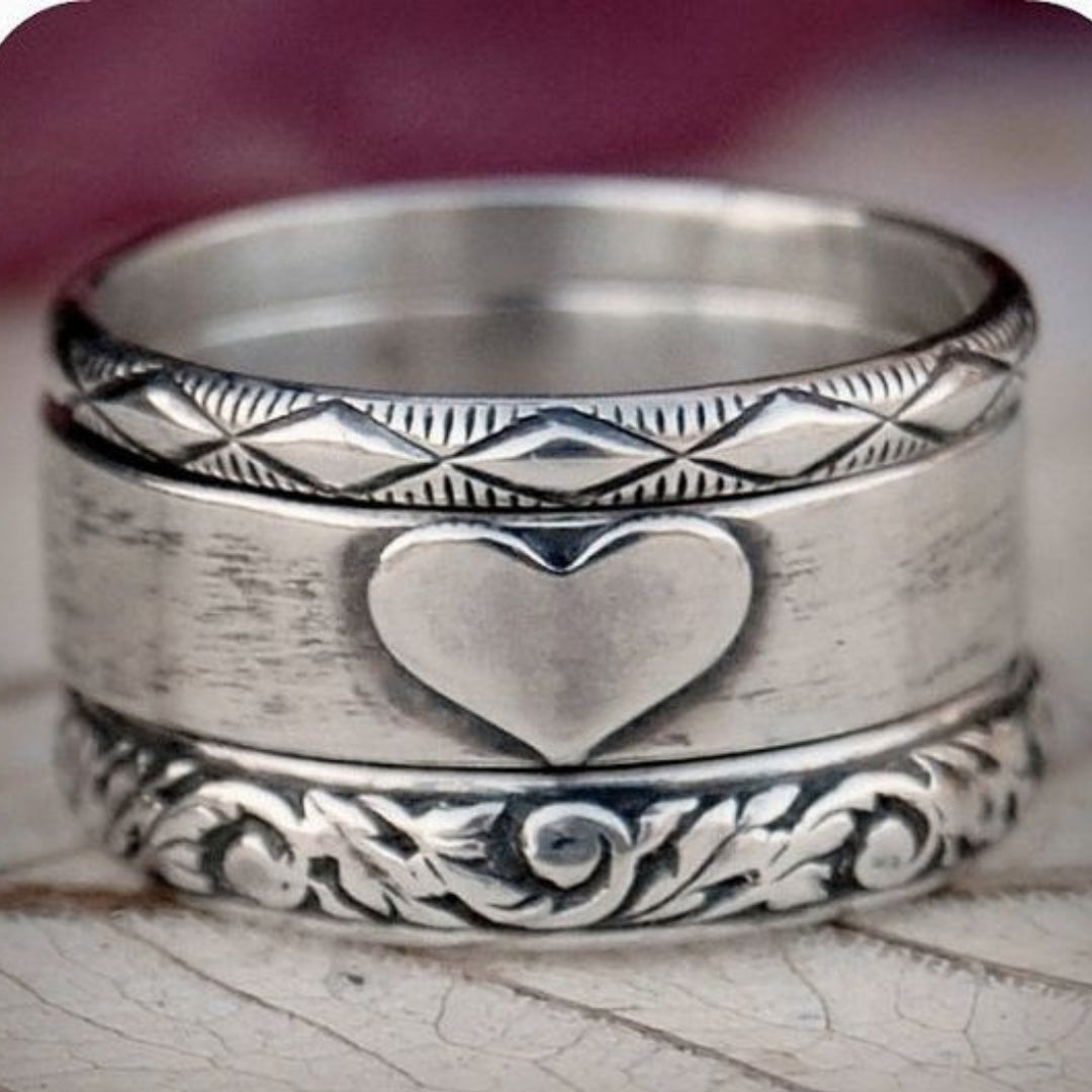 Vintage Silver Heart Ring