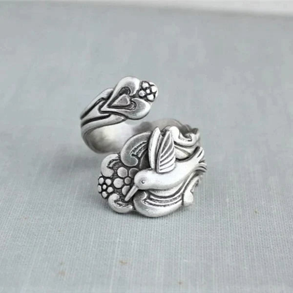 Hummingbird Flower Ring