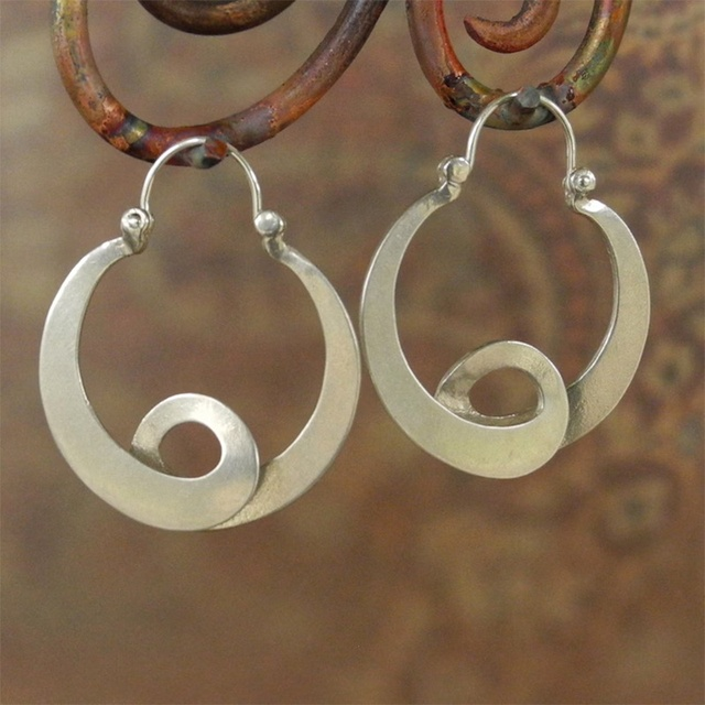 Vintage Simple Earrings in Silver