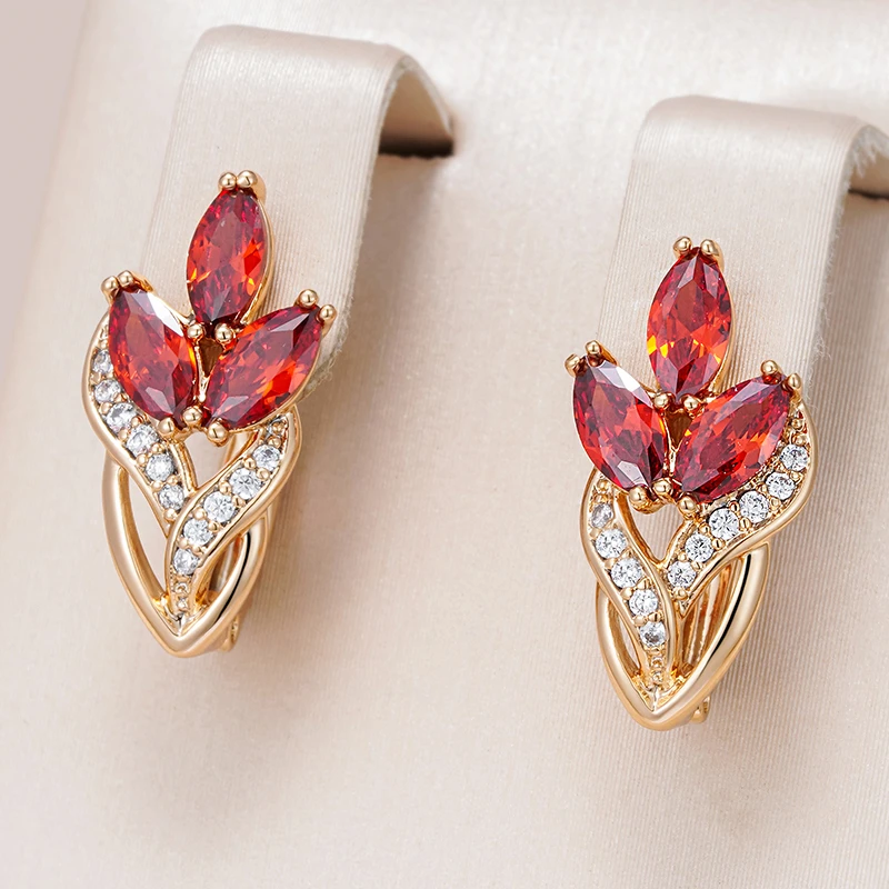 Red Crystal Elegant Earrings