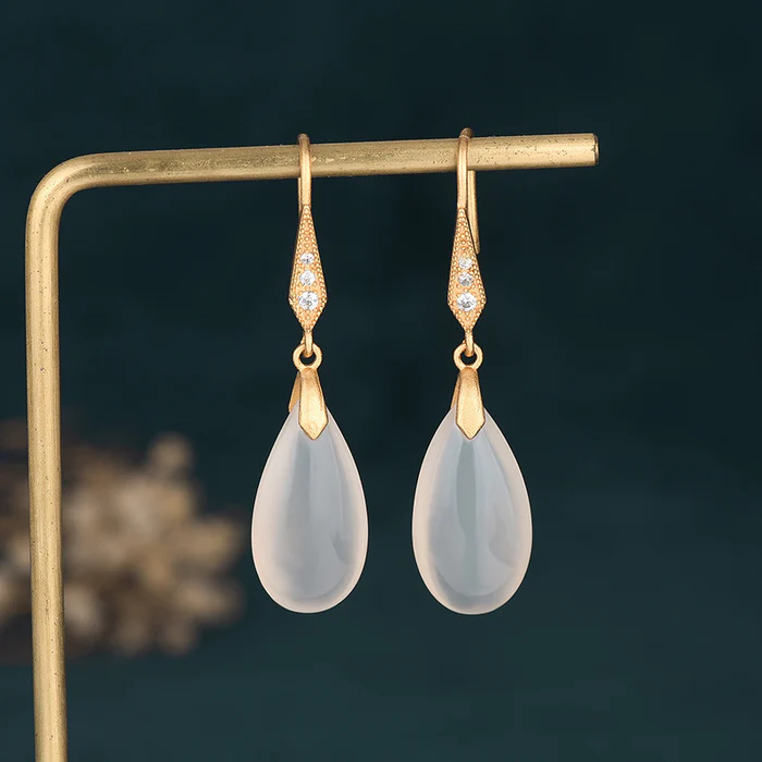 Vintage Moonstone Drop Earrings