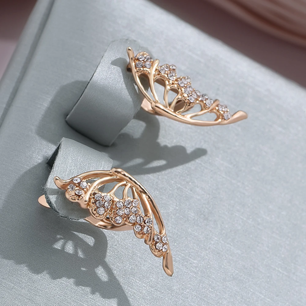 Elegant Gold Bright Wings Earrings