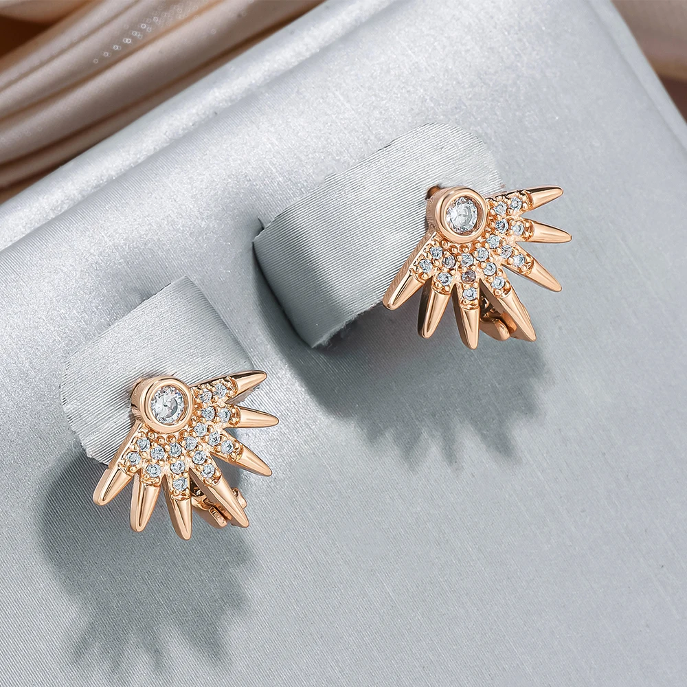 Elegant Gold Bright Sun Earrings