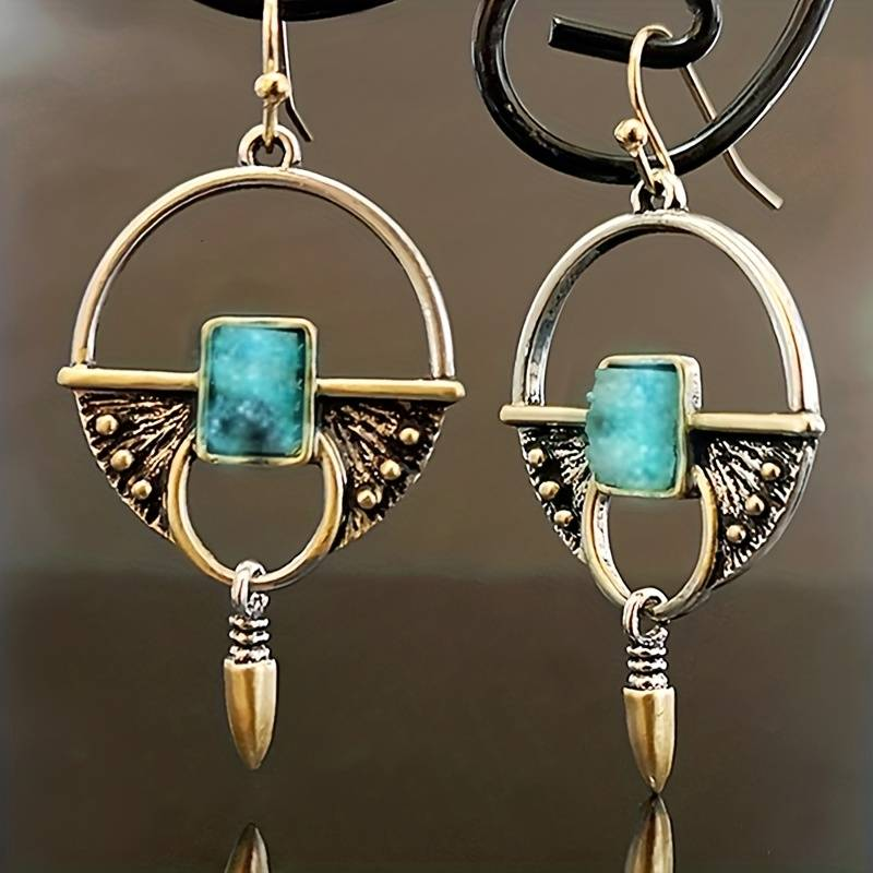 Vintage Egyptian Golden Earrings