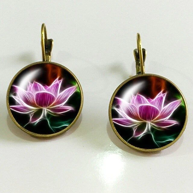 Vintage Lightning Lotus Earrings