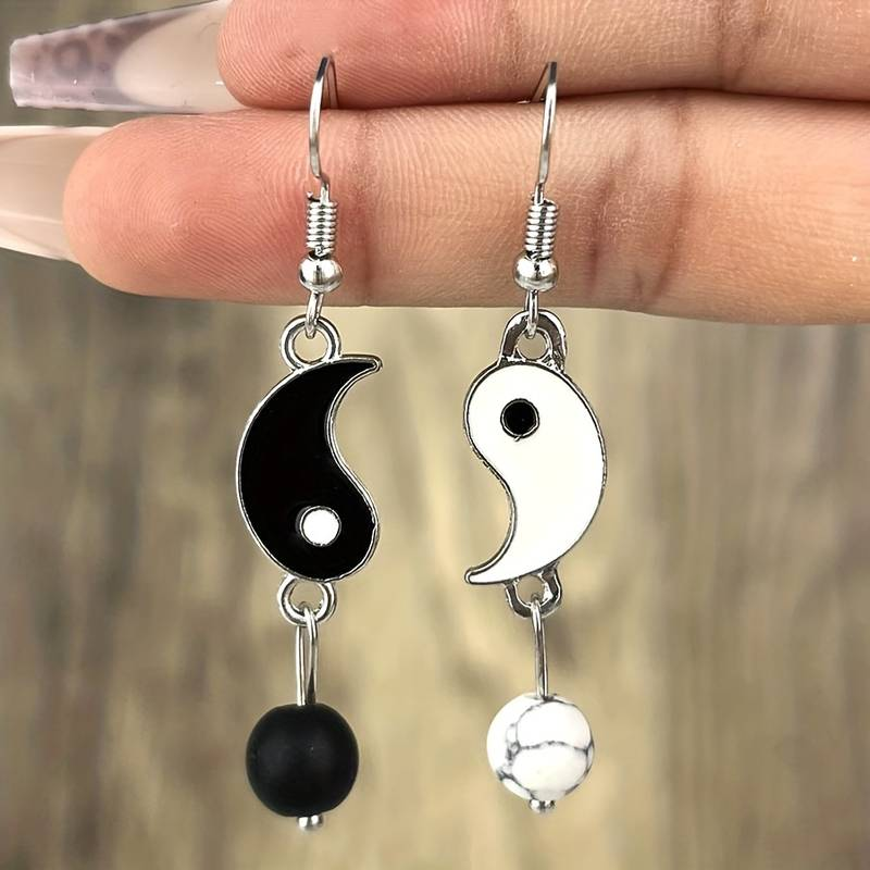 Vintage Black & White Earrings