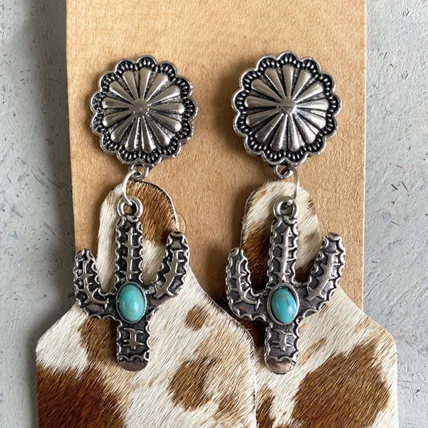 Vintage Cactus Earrings