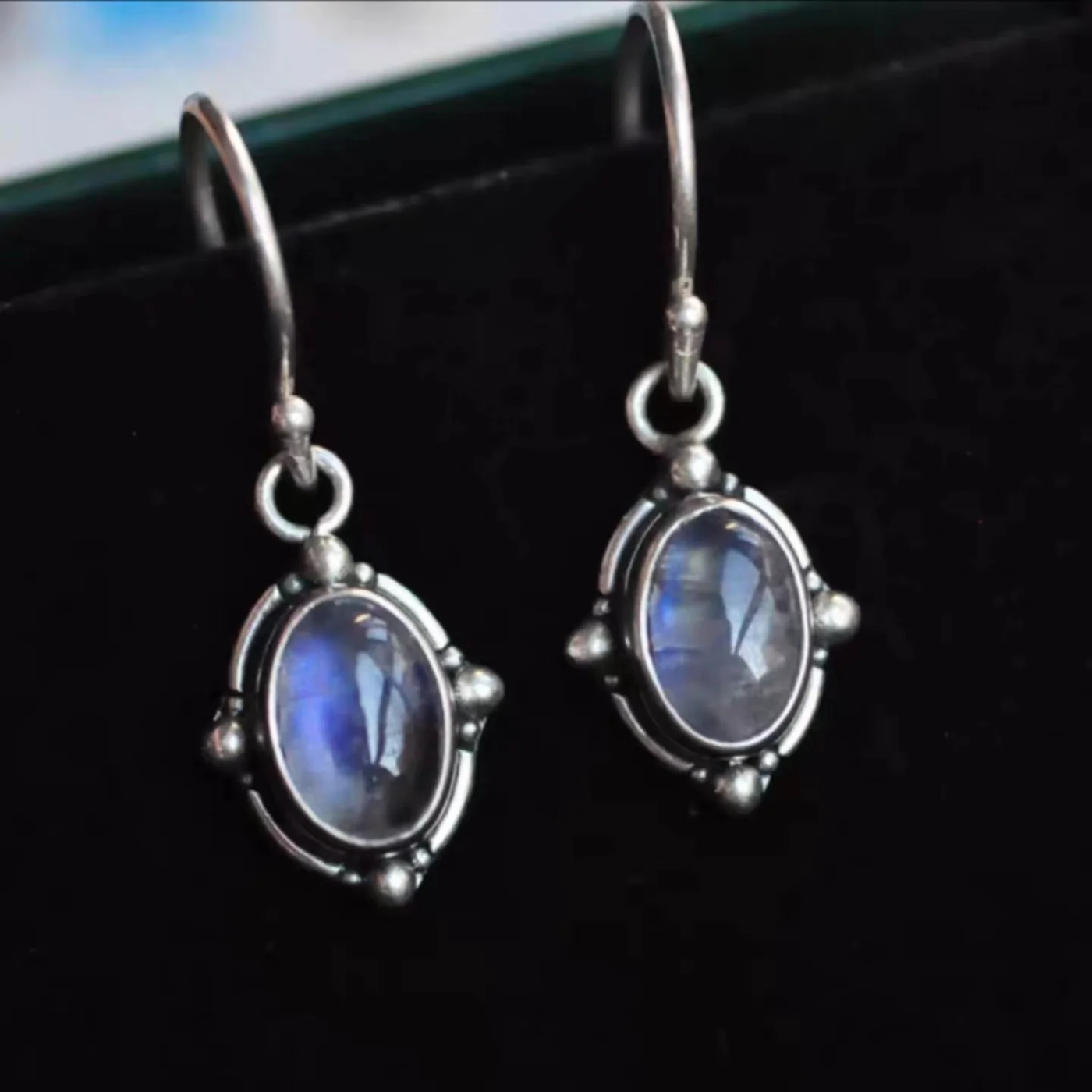 Vintage Blue Stone Earrings