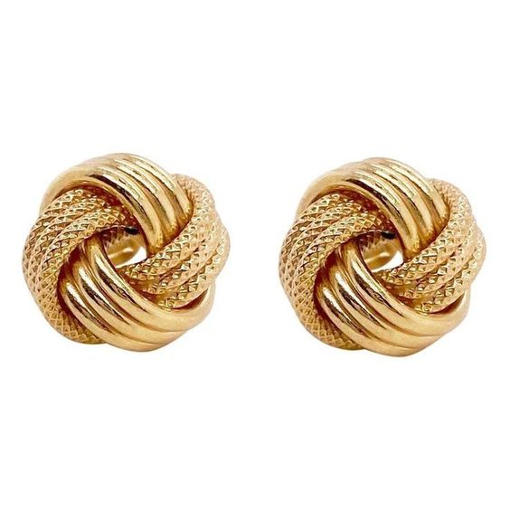 Vintage Golden Knotted Earrings