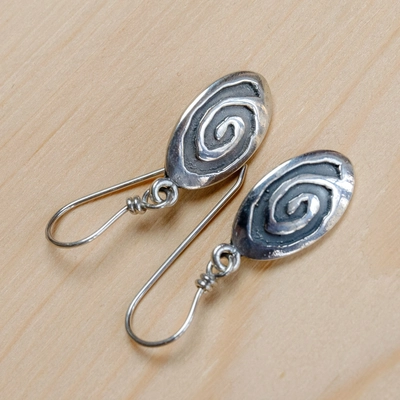 Vintage Silver Plated Maze Earrings