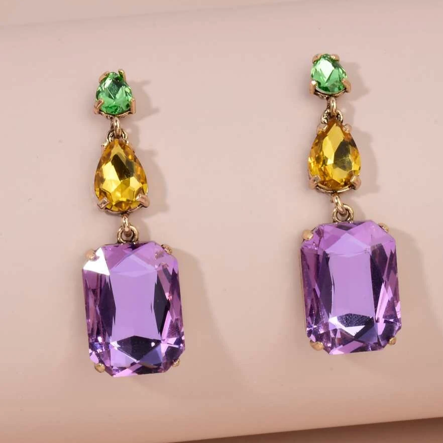 Vintage Purple Zirconia Earrings