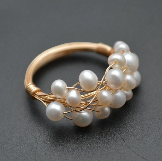 Vintage Pearl Nest Ring