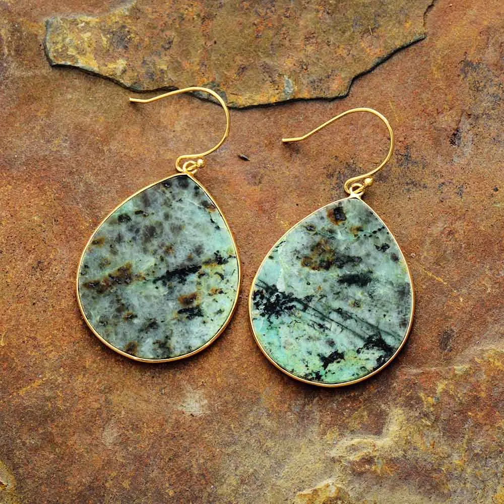 Vintage Faded Blue Drop Earrings